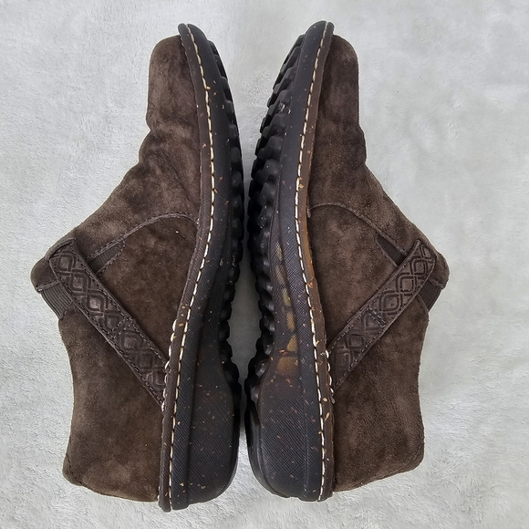 UGG Oleander Brown Suede Shearling Lined Comfort Clogs Slip-On Shoes Size 8 - Picture 7 of 11